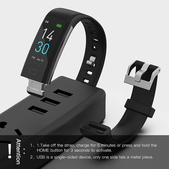 Smart Watch Sports Fitness Activity Heart Rate Tracker Blood Pressure wristband IP68 Waterproof band Pedometer for IOS Android